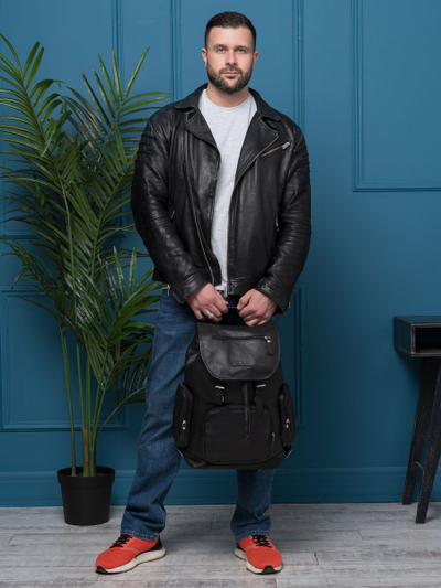 Кожаный рюкзак Vetralla black (арт. 3101-01)
