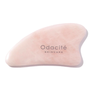 Odacite Crystal Contour Gua Sha - Скребок для массажа лица из розового кварца