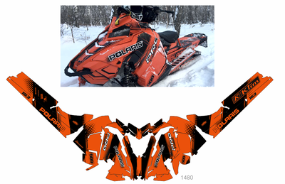 Наклейки на снегоход Polaris Axys Pro RMK 2016 2017 2018 2019 №1480