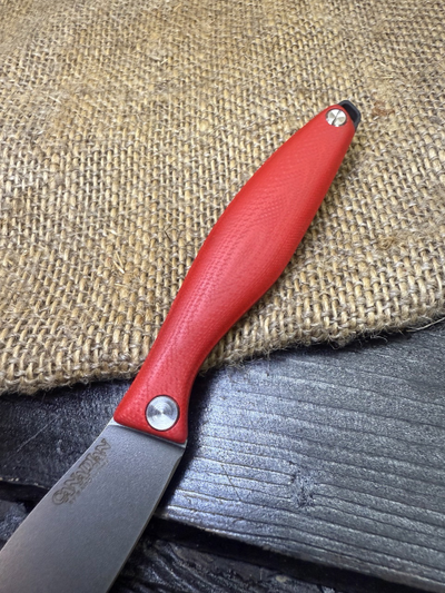 Фрикционный складной нож Канадец Малый сталь VG-10, рукоять G10 красный
