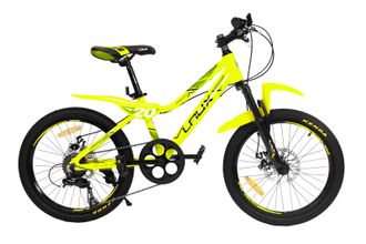 Велосипед LAUX GROW UP, 20", детский, диск. торм., желтый