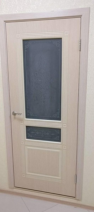 Дверь шпонированная остекленная "Троя мореный дуб"