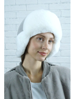 Ушанка "Север" цвет серо-голубой + белый