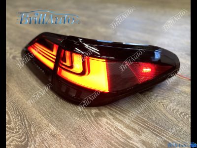 Стопы Lexus RX 2009-2015 черные с анимацией