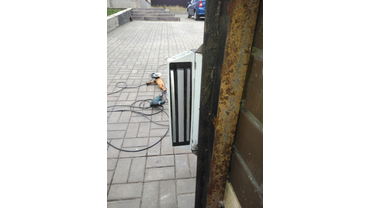 Установка замка (резка, сварка)