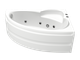Акриловая гидромассажная ванна BAS Сагра 160х100 правая