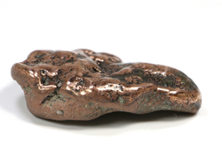 Медь полированная с одной стороны, коллекционный образец, США (48*33*15 мм, вес: 53 г) №23900