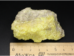 Сера, кристаллы на породе, Мексика (58*39*30 мм, 59 г) №26715