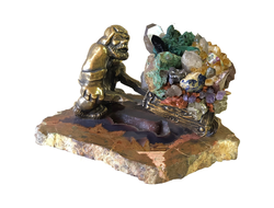 Сувенир "Каменное богатство Урала" бронза/агат