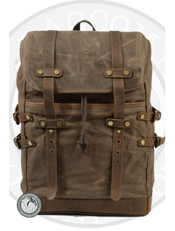 Коричневый рюкзак из канваса