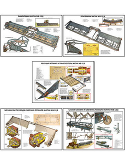 Плакаты ПРОФТЕХ "Самоходная жатка ЖВ-12,8" (6 пл, винил, 70х100)