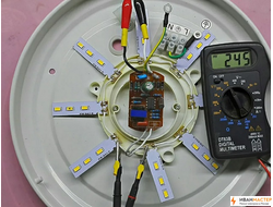 Замена светодиодов в люстре на потолке квартиры в Москве ИВАНМАСТЕР