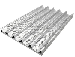 Противень ТЕХЛЕН алюминиевый перф. 600х400мм для багетов