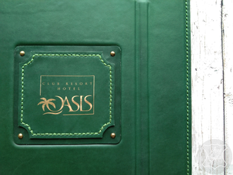 Гостевая книга для отеля, книга отзывов, гостевая книга с логотипом, кожаная папка, меню из кожи