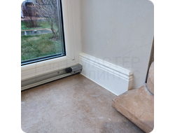 Плинтус ХДФ Dollken Cubu Hamburg Style 100мм Х 2,5 м 5012 Белый в интерьере 6