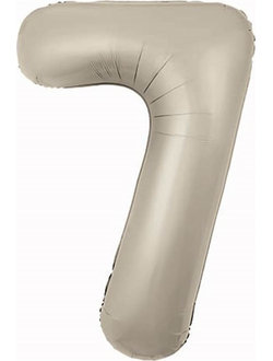 Шар цифра 7 кремовая