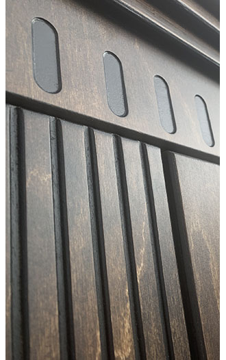 Дверь металлическая "Голиаф" лиственница мореная с терморазрывом (ПОД ПАНЕЛЬ)