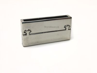 УЦЕНЕННЫЙ ТОВАР! МАГНИТНАЯ ЗАСТЁЖКА ПЛОСКАЯ - 002  - 35*4мм - НИКЕЛЬ / СЕРЕБРО