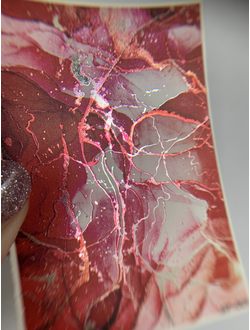 Слайдеры фольгированная акварель Alcohol Ink NF-005 SILVER
