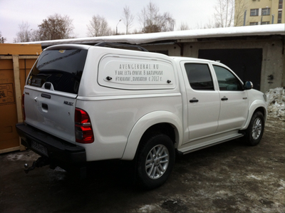 Кунг Sammitr S plus V2 Commercial BirdWing для Toyota Hilux 2010-2011-2012-2013-2014-2015 белый 040