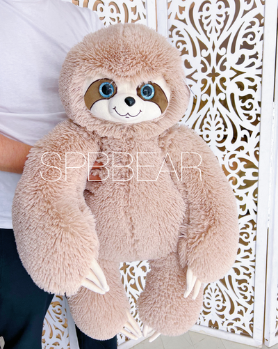 Плюшевый ленивец 100 см кремовый