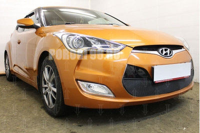 Защита радиатора Hyundai Veloster 2012-2016 black