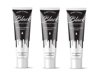 Black Sensation shampoo with activated carbon (3 tubes).