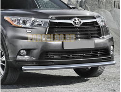 Защита переднего бампера d57 Toyota Highlander 2014-2017  (Тойота хайлендер)