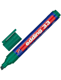 Маркер пигментный EDDING E-33/004, зеленый, 1,5-3мм, скошенный наконечник