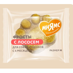 Лакомство Мнямс для собак "Фросты" с лососем, размер М, 10 г