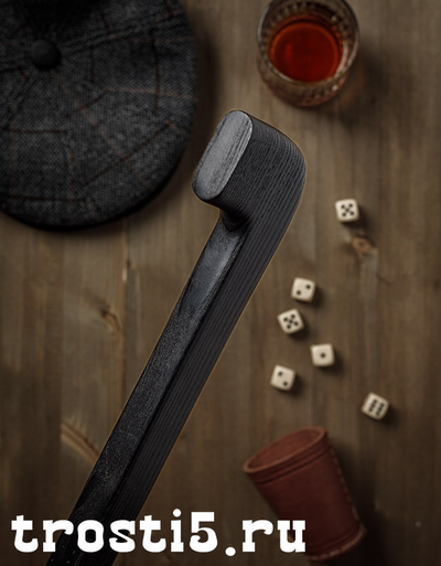 Боевая черная трость для самообороны "Бата"