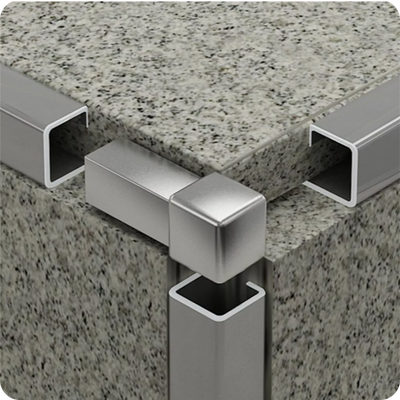 Фурнитура КПк 11-10 для плиточного профиля ПК 11-10.2700.16 Белый