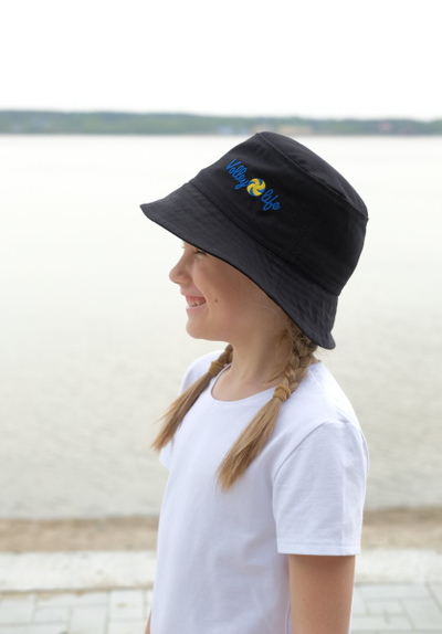 Панама детская черная (логотип Volleylife)