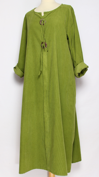 Платье  Бохо "Вельвет-пуговицы " яблоко до р.54