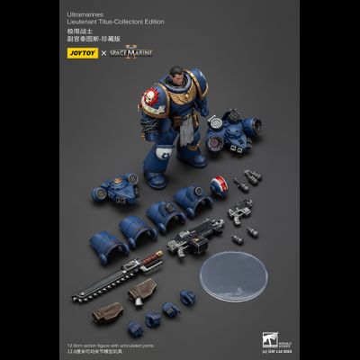 Тит, лейтенант Ультрамаринов (Warhammer 40k, Spacemarine II) - КОЛЛЕКЦИОННАЯ ФИГУРКА 1/18 Ultramarines Collectors Edition - Lieutenant Titus (JT01369) - JOYTOY
