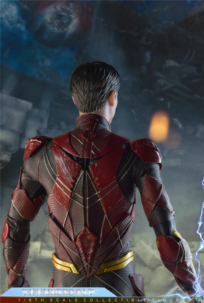 Флэш, Барри Аллен (Эзра Миллер) - КОЛЛЕКЦИОННАЯ ФИГУРКА 1/6 THUNDERBOLT (BY-020) - BY-ART