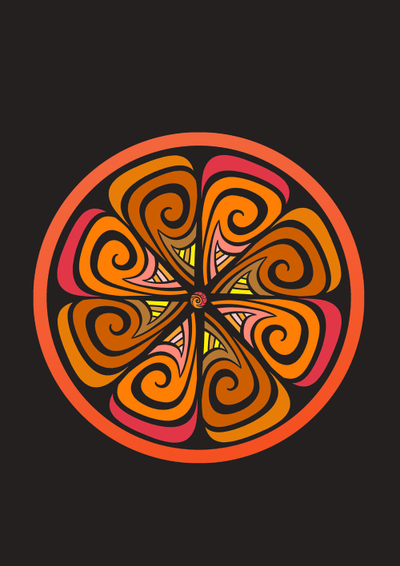 Пара постеров «Апельсин оранжевый»  и «Апельсин розовый»   из коллекции  «Половинки».