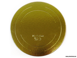 Подложка для торта усиленная Золото/Жемчуг 260 мм (толщина 3,2 мм)
