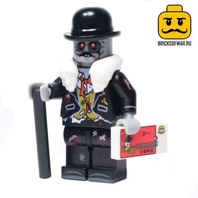 Конструктор фигурка Зомби олигарх (миллионер), совместим с Лего