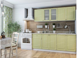 Кухонный гарнитур МДФ Хозяюшка 2,0м фисташка