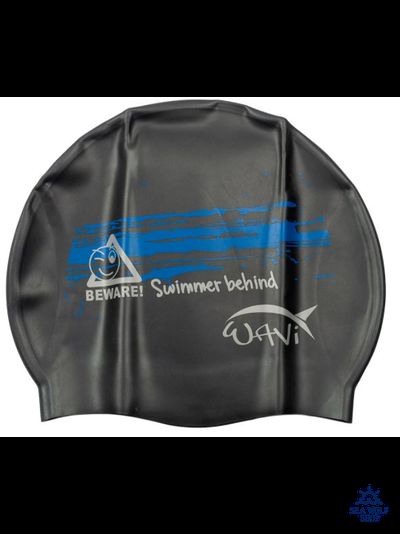 Шапочка для бассейна WAVI силиконовая черная