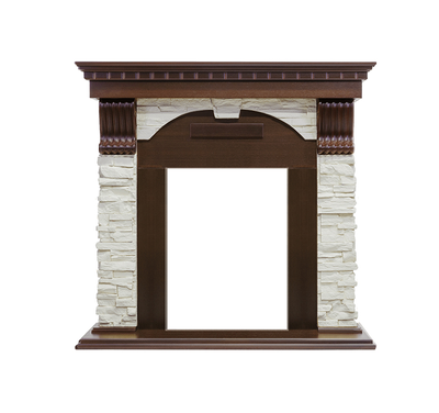 Электрический камин Dublin AO сланец белый с очагом Fobos RC