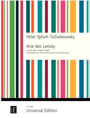 Tschaikowsky, Peter Iljitsch Arie des Lensky für Violine und Klavier