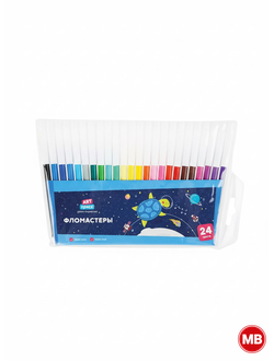 Набор фломастеров, 6 шт., 24 цвета