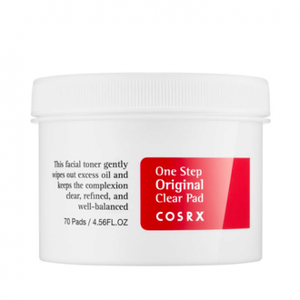Очищающие пилинг-пэды для лица с BHA-кислотой COSRX One Step Pimple Clear Pad
