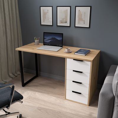 Стол С-402 дуб крафт золотой/меренга