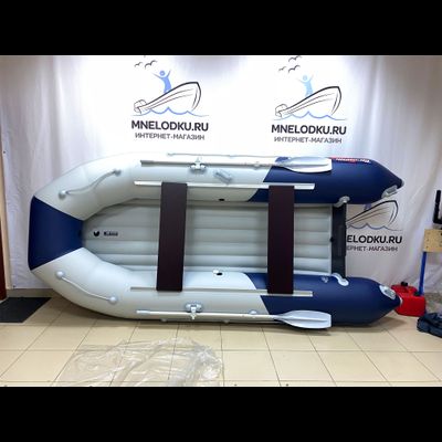 Моторная лодка Таймень NX 3600 НДНД PRO светло-серый/синий - MNELODKU.RU