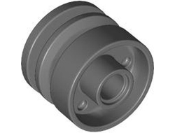 Wheel 18mm D. x 14mm with Pin Hole, Fake Bolts and Shallow Spokes, Dark Bluish Gray (55981 6490807)