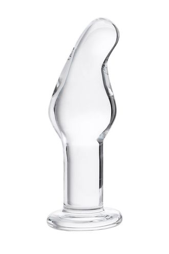 912188 Анальная втулка Sexus Glass, стекло, прозрачная, 14,5 см, Ø 4 см