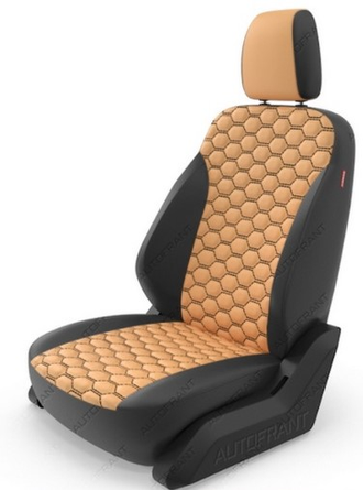 Чехлы "Автофрант" из экокожи  [соты, овал]